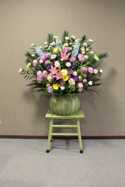 供花　だるま籠